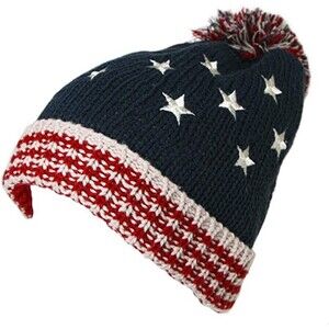 Modena Americana Pom Pom Beanie One Size